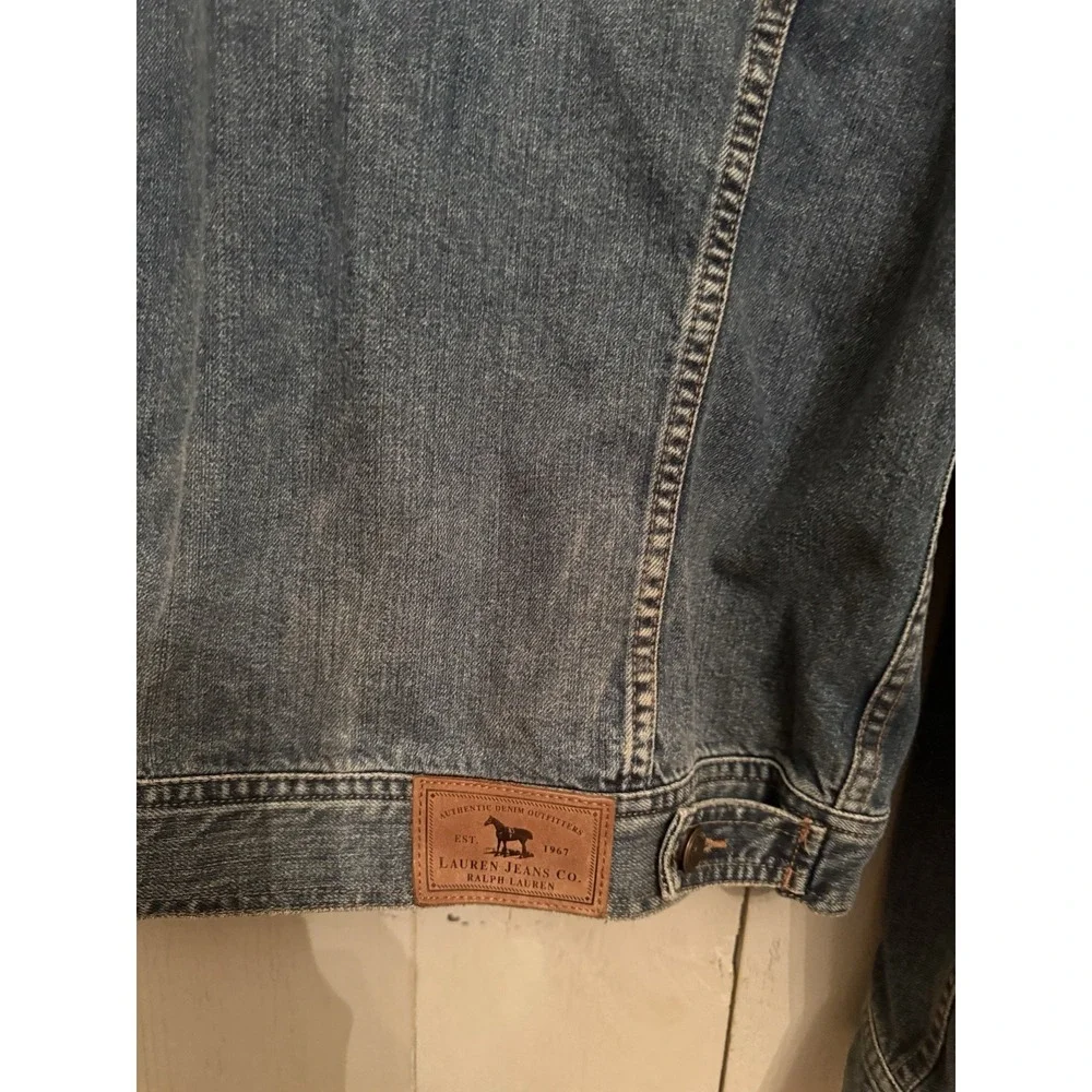Lauren Jeans Co By Ralph Lauren Womens Sz-M Trucker‎ Jean Jacket VINTAGE - Picture 9 of 9
